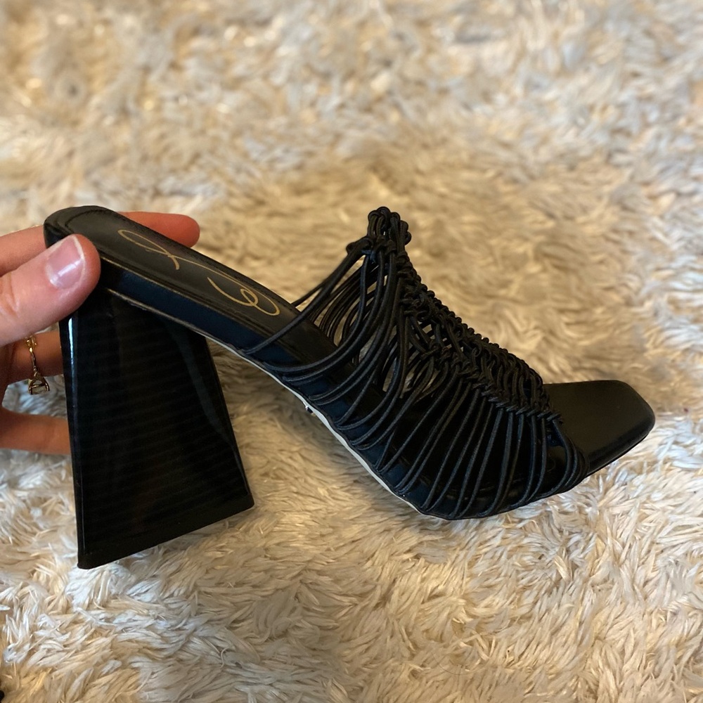 Sam Edelman Strappy Mules with Intricate Design